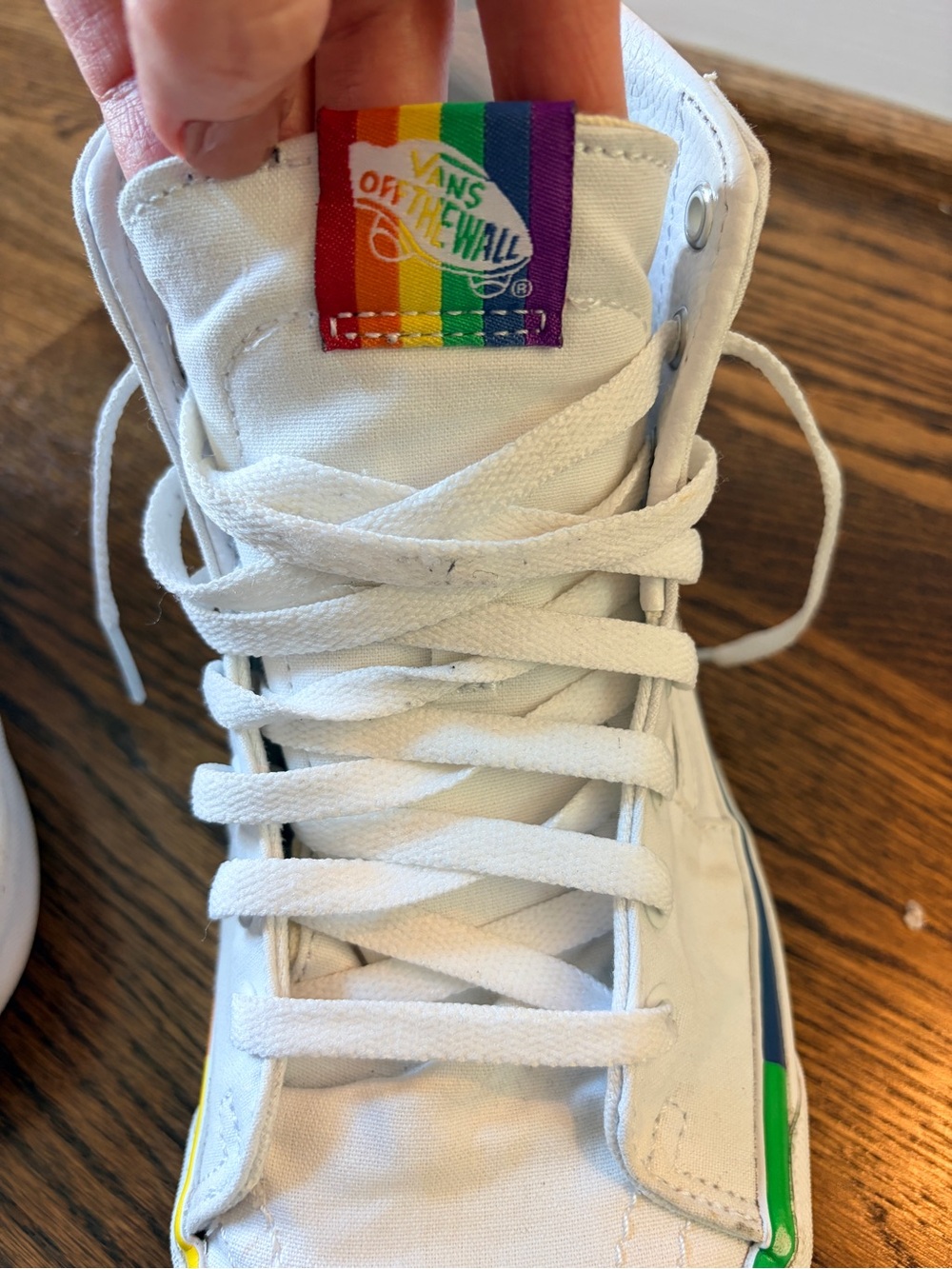 Vans Pride Rainbow Sk8-Hi High Top Sneakers White Multicolor